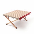 Foldaway Wooden Table Bed: Colorized Futon For Camping Royalty Free Stock Photo