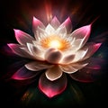 folde lotus floating in water concept of oriental GENERATIVE AI, GENERATIVE, AI