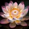 folde lotus floating in water concept of oriental GENERATIVE AI, GENERATIVE, AI