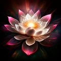 folde lotus floating in water concept of oriental GENERATIVE AI, GENERATIVE, AI
