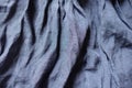 Folded blue cotton and polyester fabric Royalty Free Stock Photo