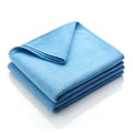 Folded Blue Microfiber Cleaning Cloth Royalty Free Stock Photo