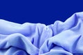 Blue nylon fabric folds