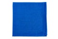 Folded blue textile napkin on white
