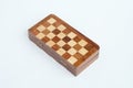 Folded chess board isolated over the white background