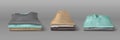 Folded cloth garments stack in realistic 3d style Royalty Free Stock Photo