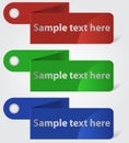 Folded color labels Royalty Free Stock Photo