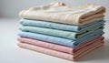 Folded Colored T-Shirts Stack Royalty Free Stock Photo