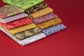 Folded fabric for crafting projects Royalty Free Stock Photo