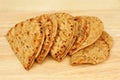Folded flatbreads on a board Royalty Free Stock Photo
