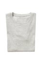 Folded gray t-shirt isolated