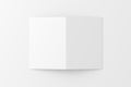 A4 A5 Folded Invitation Card With Envelope 3D Rendering White Blank Mockup Royalty Free Stock Photo