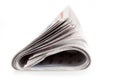 Folded isolated newspaper Royalty Free Stock Photo