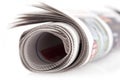 Folded isolated newspaper Royalty Free Stock Photo