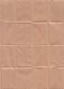 Folded Kraft paper texture, seamless pattern Royalty Free Stock Photo