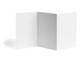 Folded leaflet white blank paper template book Royalty Free Stock Photo