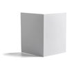 Folded leaflet white blank paper template book Royalty Free Stock Photo