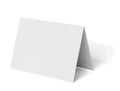 Folded leaflet white blank paper template book Royalty Free Stock Photo