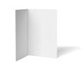 Folded leaflet white blank paper template book Royalty Free Stock Photo