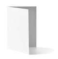 Folded leaflet white blank paper template book Royalty Free Stock Photo