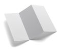 Folded leaflet white blank paper template book Royalty Free Stock Photo