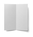 Folded leaflet white blank paper template book Royalty Free Stock Photo