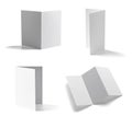 Folded leaflet white blank paper template book Royalty Free Stock Photo