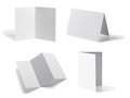 Folded leaflet white blank paper template book Royalty Free Stock Photo