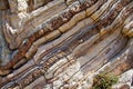 Folded limestone