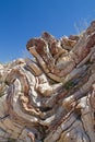 Folded limestone Royalty Free Stock Photo