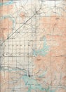 1903 Folded Map Royalty Free Stock Photo