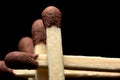 Folded matches macro Royalty Free Stock Photo