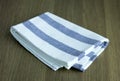 Folded napkin on table