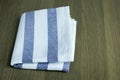 Folded napkin on table