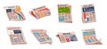 Folded newspapers. Periodical printing products, daily news and sport, food and medicine, business information, latest