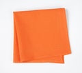 Folded orange napkin