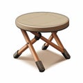 Graphic Illustration Wooden Stool Table For Camping Royalty Free Stock Photo