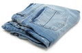 Folded Pair of Jeans Royalty Free Stock Photo