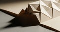 Folded paper displays a geometric pattern Royalty Free Stock Photo