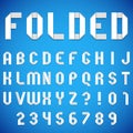 Folded Paper Font