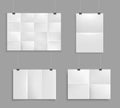 Folded Paper Mockup Set Royalty Free Stock Photo