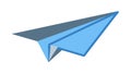 Folded Paper Plane Vector Icon, Communication and Swiftness Symbol, vector design Generative AI Royalty Free Stock Photo