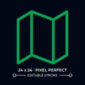 Folded paper sheet dark color line ui icon