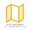 Folded paper sheet duotone color ui icon