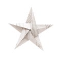 Folded paper star Royalty Free Stock Photo