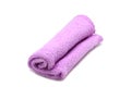 Folded purple cloth for cleaning utensils