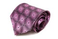 Folded purple tie