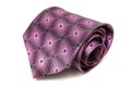 Folded purple tie Royalty Free Stock Photo