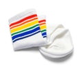 Folded Rainbow Socks Royalty Free Stock Photo