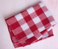 Folded red-white Towel Royalty Free Stock Photo